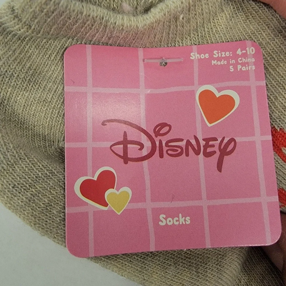 Disney Marie Cat Amore Hearts Love Socks Women Shoe Size 4-10 No Show 5 Pairs‎